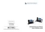 GXP2160 Enterprise IP Phone Quick Installation Guide