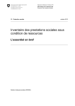 Inventaire des prestations sociales sous condition de ressources