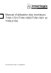 Manuel d`utilisation des moniteurs TVM-1701/TVM-1850