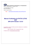 Manuel d`utilisation de PATCH LOTAS SSR DPA 2014 Version 1.0.0.0