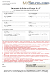 Formulaire de Demande de prise en charge S.A.V.