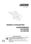 manuel d`utilisation tronçonneuse cs-320tes cs-350tes