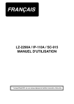 LZ-2290A/IP-110A/SC-915 MANUEL D`UTILISATION (FRANCAIS)
