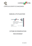 manuel d`utilisation syteme de reservation par internet