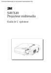 Manuel d`utilisation 3M X40 - Lampe VideoProjecteur.info