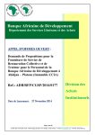 RFP - Demande de Propositions pour la Fourniture de Service de