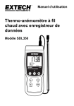 Thermo-anémomètre à fil chaud avec enregistreur de données