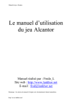 Le manuel d`utilisation du jeu Alcantor