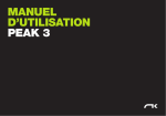 MANUEL D`UTILISATION PEAK 3