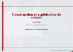 Construction et exploitation de corpus