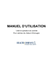 MANUEL D`UTILISATION - Nos modèles de spas