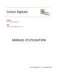 Cantor Digitalis MANUEL D`UTILISATION