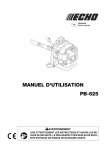 MANUEL D`UTILISATION PB-625