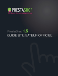 Guide de l`utilisateur PrestaShop 1.5