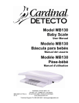 Model MB130 Baby Scale Modelo MB130 Báscula para bebés