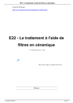 E22 - Le traitement à l`aide de filtres en céramique