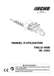 MANUEL D`UTILISATION TAILLE-HAIE HC-1501