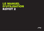 LE MANUEL D`UTILISATION KOYOT 2