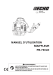 MANUEL D`UTILISATION SOUFFLEUR PB-760LN