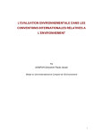 l`evaluation environnementale dans les conventions