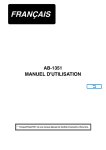 AB-1351 MANUEL D`UTILISATION (FRANCAIS)
