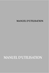 MANUEL D`UTILISATION