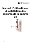 Manuel d`utilisation et d`installation des serrures de la