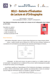 BELO - Batterie d`Évaluation de Lecture et d`Orthographe