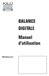 BALANCE DIGITALE Manuel d`utilisation