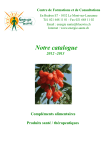 Catalogue produits 2012-2013