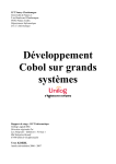 Développement Cobol sur grands systèmes