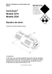 Verti-Drain Modèle 2216 Modèle 2220 Numéro de série :