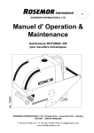 Manuel d` Operation & Maintenance