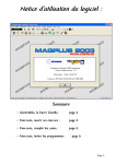Notice d`utilisation du logiciel :