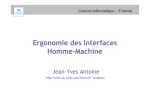 Ergonomie des Interfaces Homme