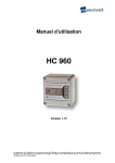 Manuel d`utilisation HC 960