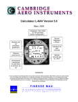 Calculateur L-NAV Version 5.8 - Groupe Vaudois de Vol à Voile de