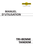 MANUEL D`UTILISATION TRI-BENNE TANDEM