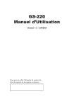 GS-220 Manuel d`Utilisation