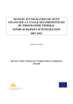 Manuel d`utilisation du suivi financier à l`usage des promoteurs du