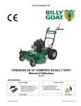 TONDEUSE DE 34" HOMEPRO DE BILLY GOAT Manuel d`Utilisation