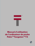 Manuel d`utilisation de l`ordinateur de poche Palm Tungsten T3