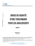 de gravité d`une toxicomanie-Adolescents - Abrégé