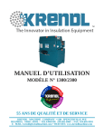 MANUEL D`UTILISATION - Krendl Machine Inc.