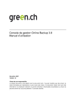 Console de gestion Online Backup 3.8 Manuel d`utilisation