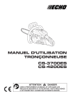 MANUEL D`UTILISATION TRONÇONNEUSE CS-3700ES