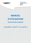 MANUEL D`UTILISATION