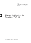 Manuel d`utilisation du TruVision TVR 11