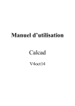 Manuel d`utilisation Calcad - Mon site perso