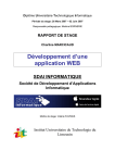 Développement d`une application WEB